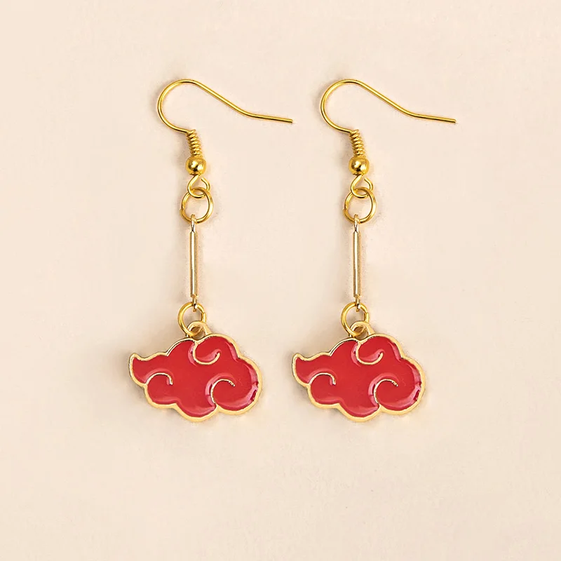 Аниме серьги в виде Красной Облако с кристаллами для женщин Обувь