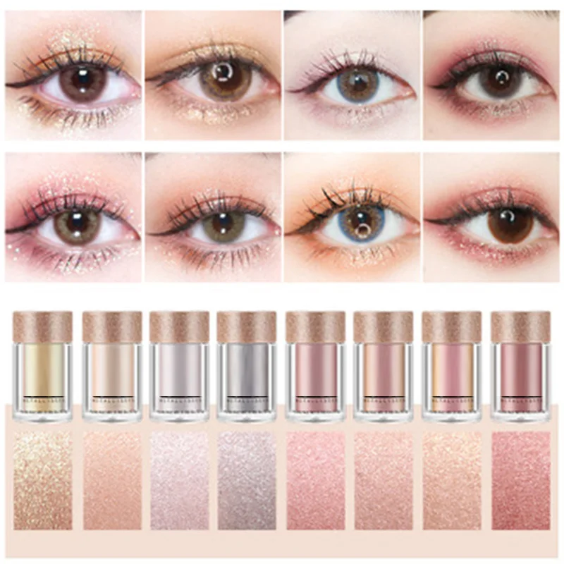 Блестящие перламутровые тени для век монохромные Пудра портативная не Цветущая