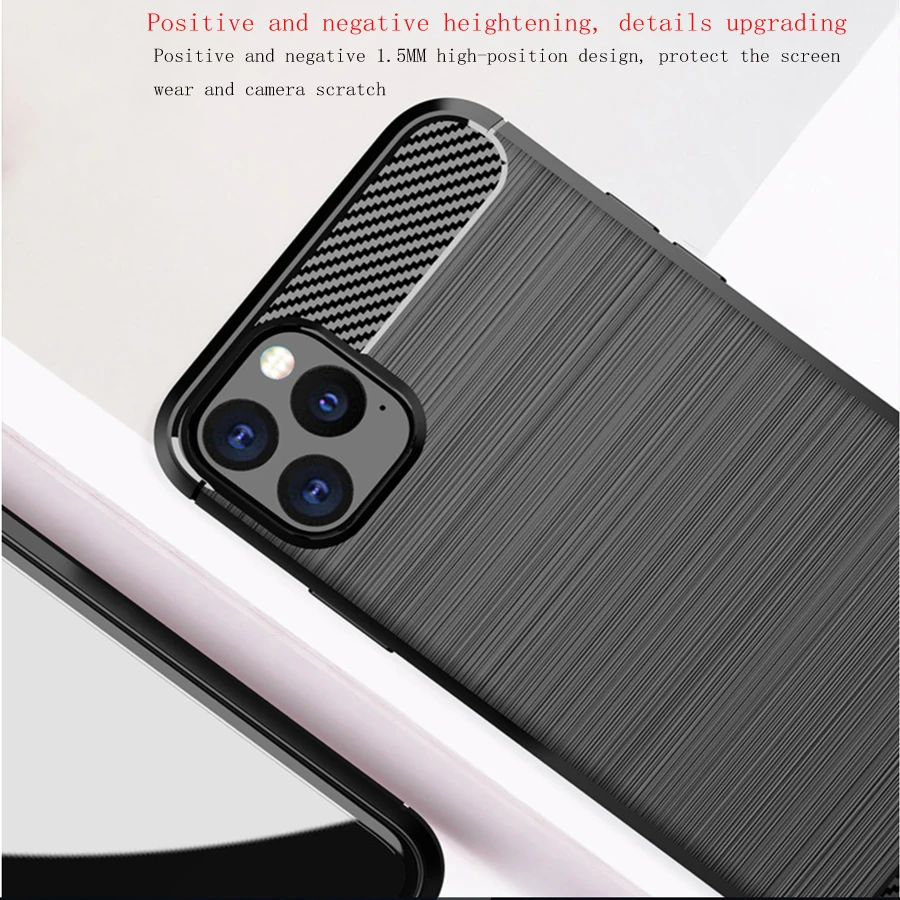 Чехлы применяются к IPhone 11 Pro max funda iphone11pro анти падающий корпус из углеродного