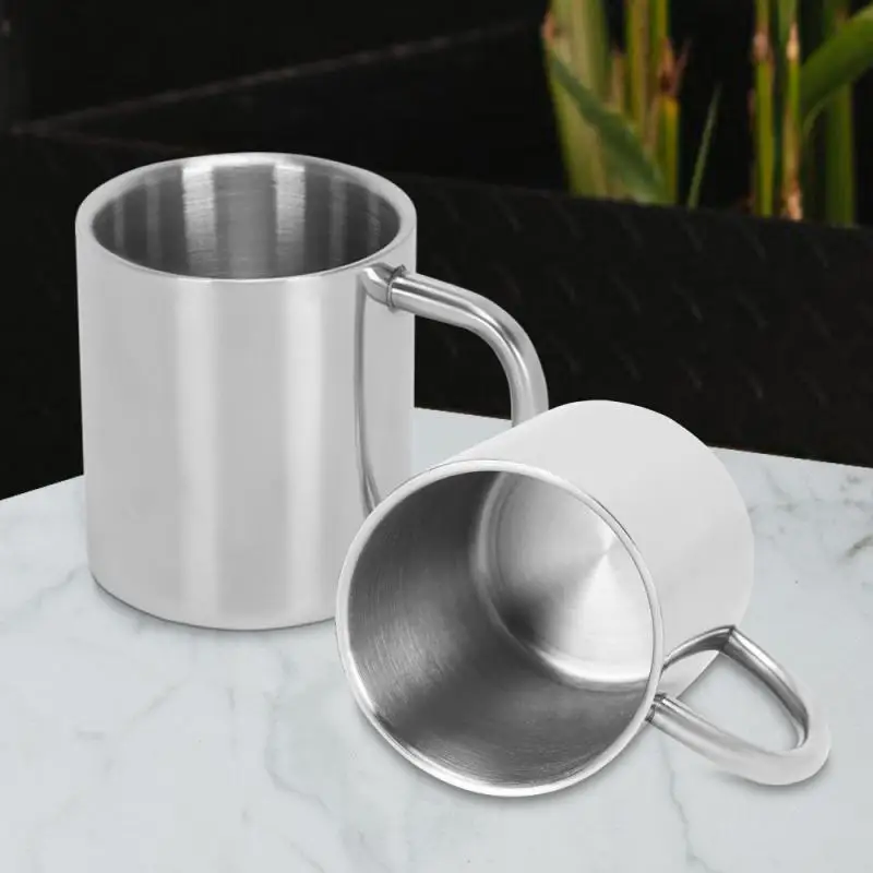 

Stainless Steel Whiskey Beer Tea Juice Drinking Handle Water Cup Double Wall Anti Scalding Coffee Thermal Mug Insulated Portable