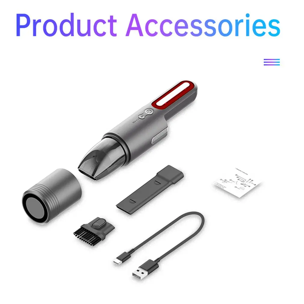 

Беспроводной портативный автомобильный пылесос высокой мощности 6000 ПА всасывание для детализации и очистки интерьера автомобиля для дома ...