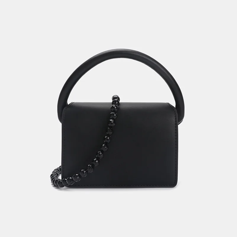 

21 New Simple and Fashionable Small Square Bag Macaron Single Shoulder Messenger Beaded Chain Handbag Top Quality Luxury Brand