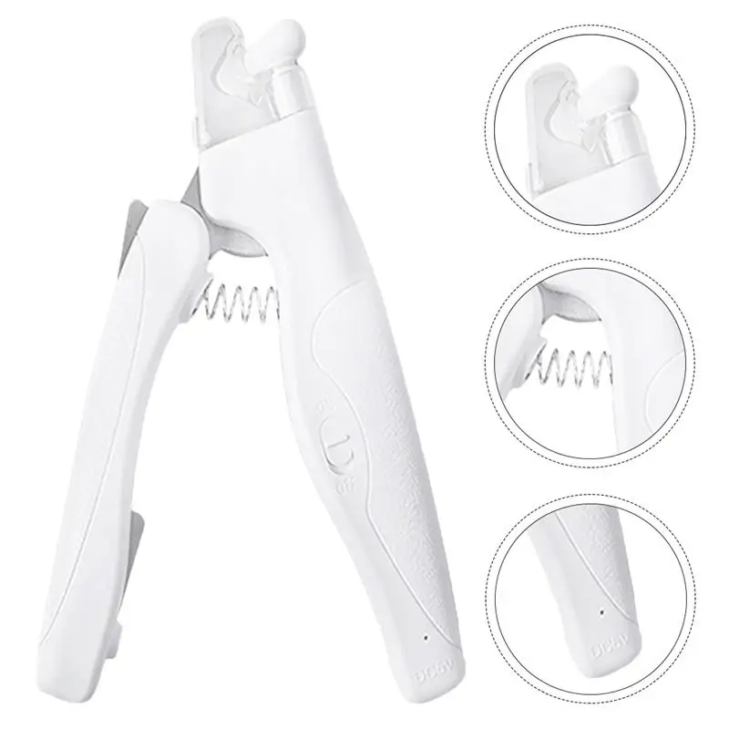 

Professional Pet Nail Clipper With LED Light Paw Claw Nails Cutter Cat Dog Nail File Cutting Scissors(White)