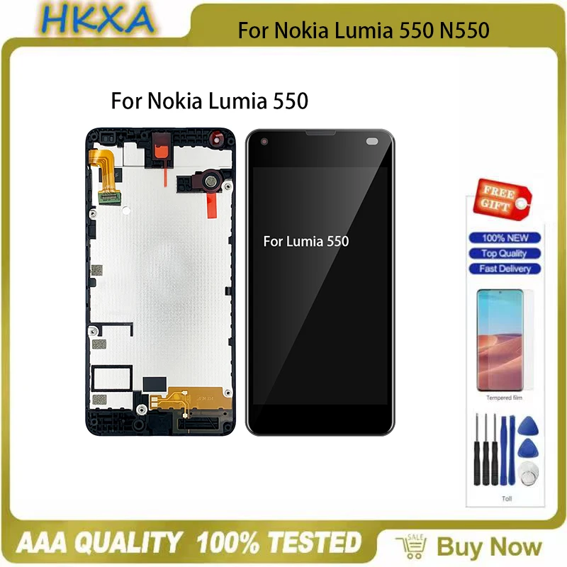 Дисплей 4 7 дюйма для Nokia Lumia 550 N550 ЖК-дисплей с сенсорным экраном дигитайзер в сборе