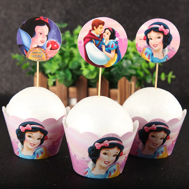 t-style-1pack 1 шт. мультфильм принцесса день рождения украшения ребенок кекс торт Топпер для девочек с днем рождения торт поставки - Цвет: t-style-1pack