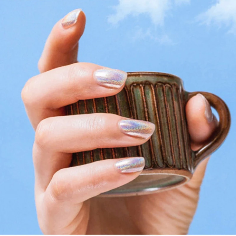 Лак для ногтей Быстросохнущий без выпечки микро клей запаха яркий лак 6 цветов на