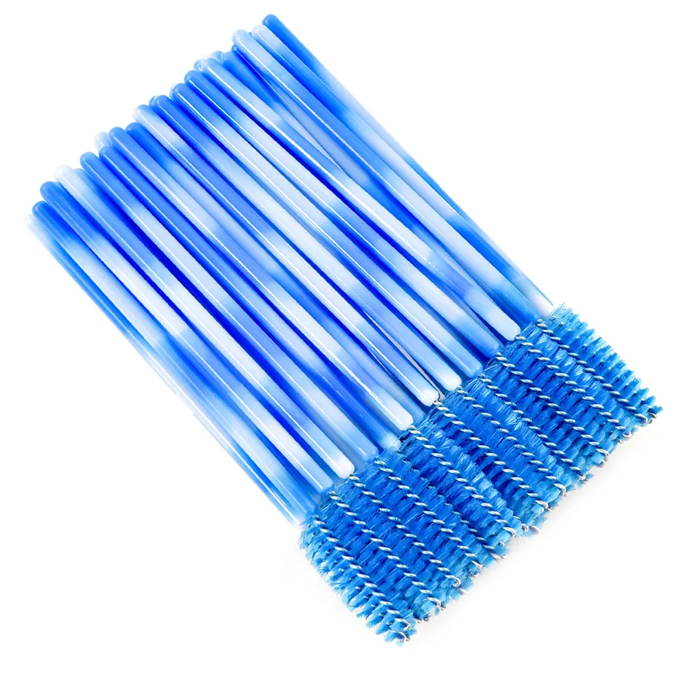 

50pcs Disposable Lip Eyelash Brush Multifunction Fiber Portable Mini Makeup Sticks Cotton Swabs Handy Skin-friendly