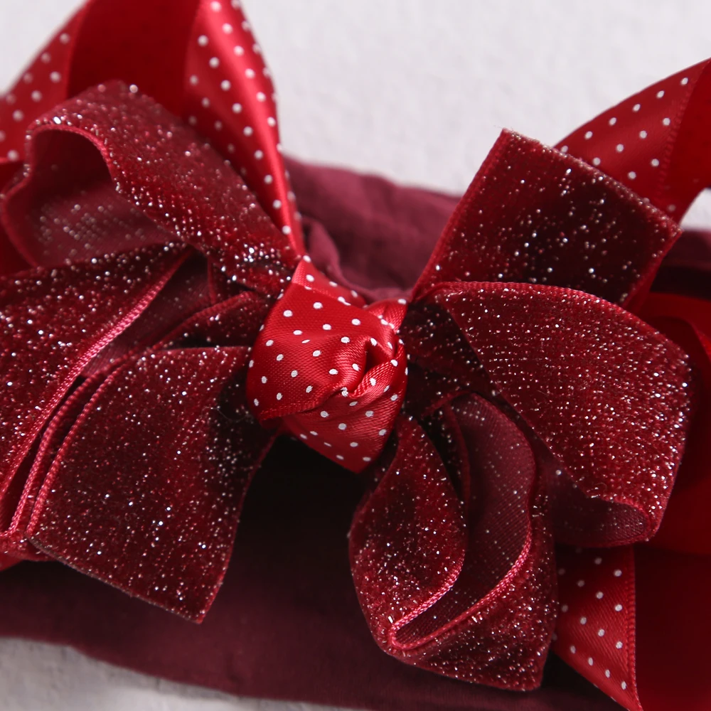 Diadema con lazo para beb&eacute;, diademas para reci&eacute;n nacidos, turbante, accesorios para el cabello para beb&eacute;, 1 Uds.-1