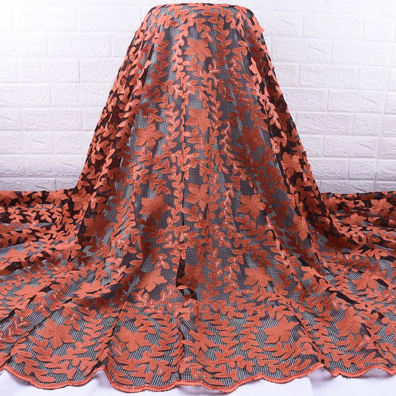 Kalume Новое поступление 3D цветок африканская кружевная ткань вышивка французская