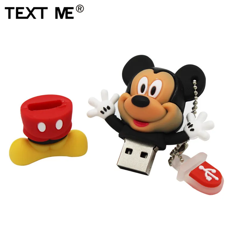 Напиши мне рисунком, для детей возрастом от 4 ГБ Микки и Минни Маус usb флэш-накопитель usb 2,0 8 Гб оперативной памяти, 16 Гб встроенной памяти, 32 ГБ, 64 ГБ, флешка, подарок U диска