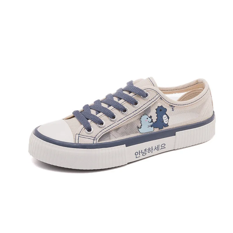2021 Summer New Breathable Canvas Shoes Women's Mesh Panel Shoes Women's Ins Casual Shoes Women's Sneakers