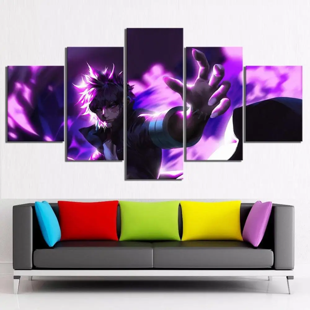 

5 Piece Wall Art Canvas Anime Manga My Boku No Hero Davui Academia Figure Porsters Modern Teenager Bedroom Decor Painting