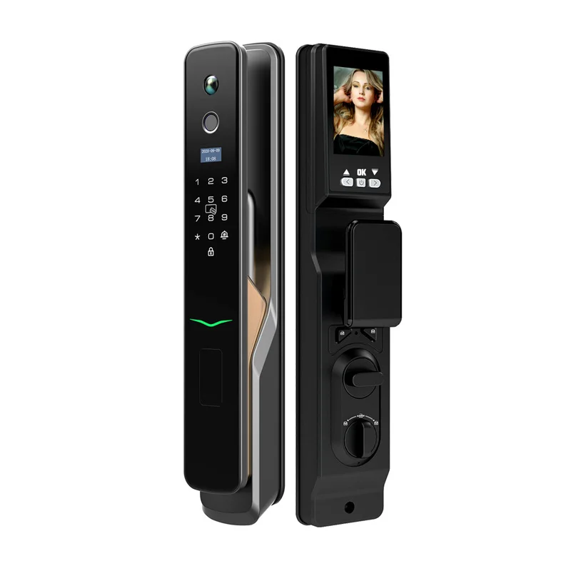 

Automatic Lock Fingerprint Smart Door Lock For Home Apartment Office Passcode Card Locks Lithium Battery New