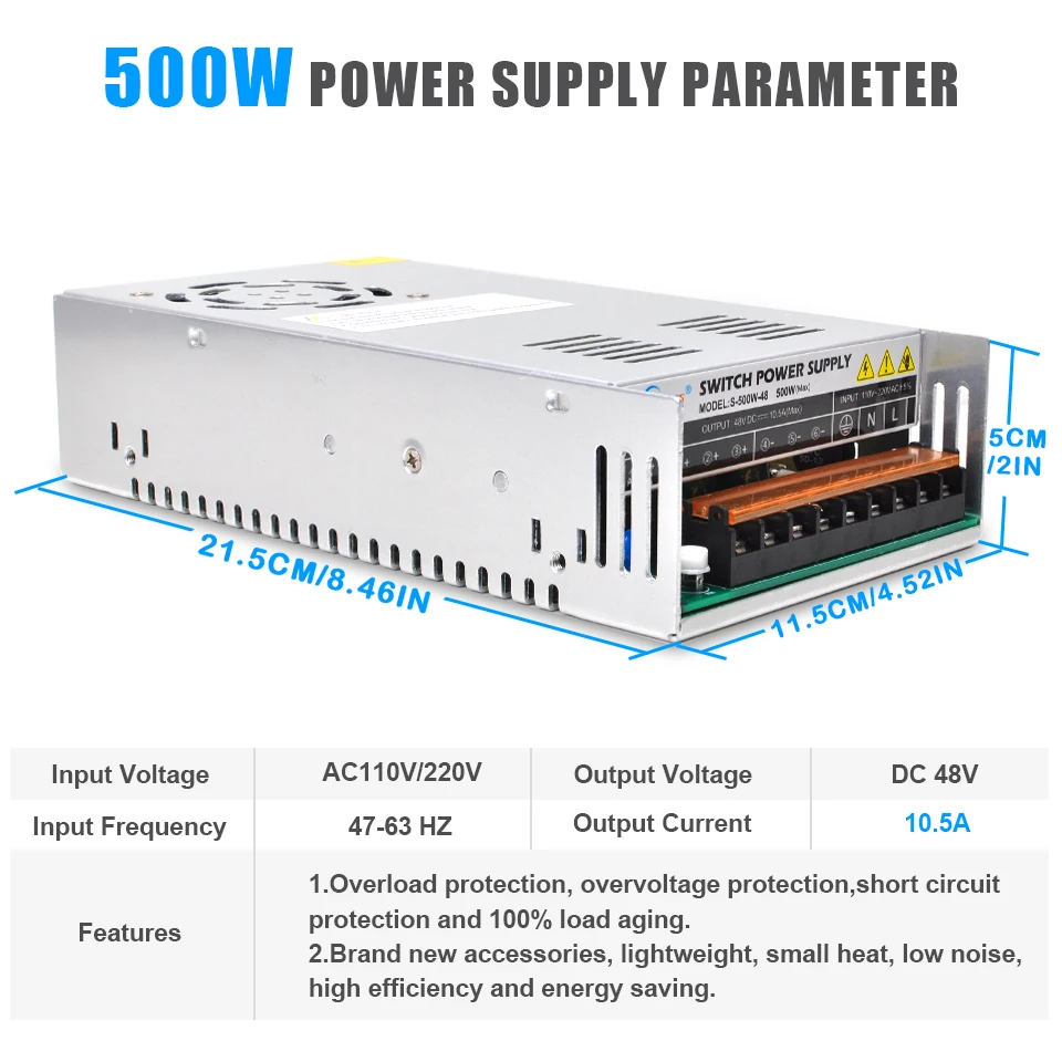 Импульсный источник питания Daedalus постоянный ток напряжение 48 В 500 Вт 600 шпинделя А