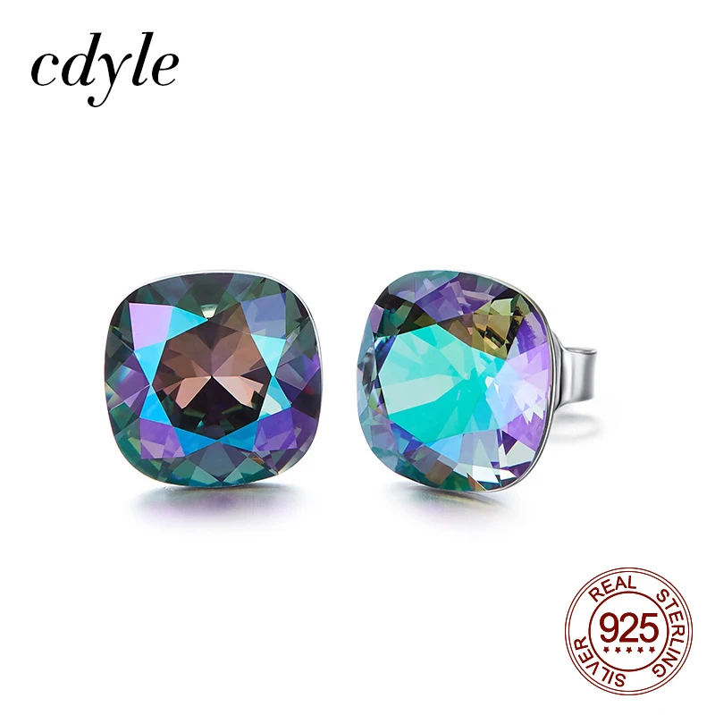 Женские серьги гвоздики Cdyle украшенные кристаллами австрийские стразы из