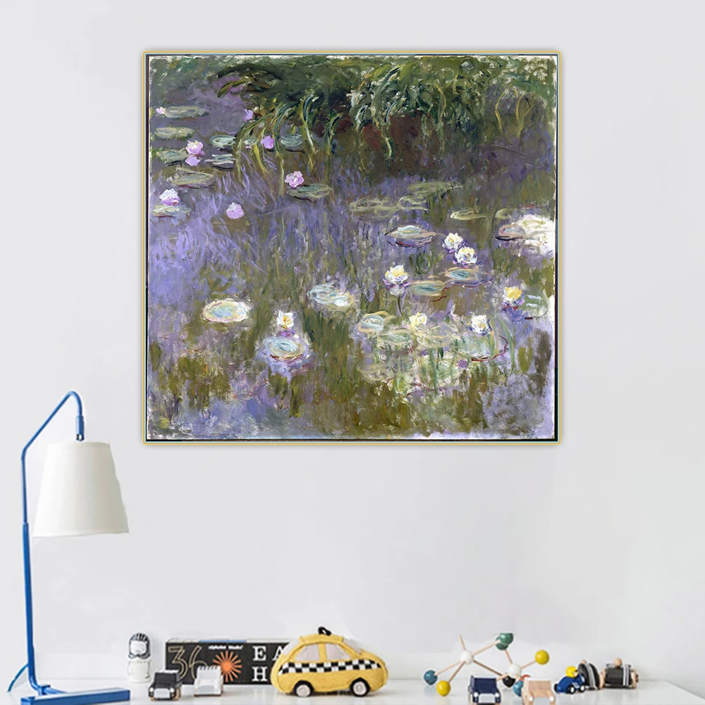 

Citon Claude monet《Water lilies 1922》Canvas Art Oil Painting Artwork Poster Picture Wall Background Decor Home indoor Decoration