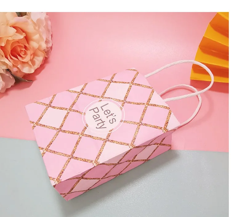 

Gliter Stripe Dots Paper Hand Bag For Wedding Party Baby Shower Birthday Box