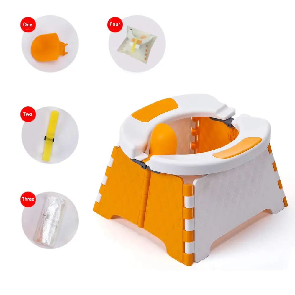 

Portable Potty Training Seat for Toddler Kids Children's Travel Potty Foldable Toilet Seat suit Indoor Outdoor Vehicle-mounted
