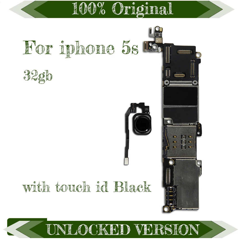 Хорошо протестированная 32GB Бесплатный iCloud для iphone 5S материнская плата iOS оригинальная разблокированная для iphone 5S материнская плата Да Нет отпечатков пальцев