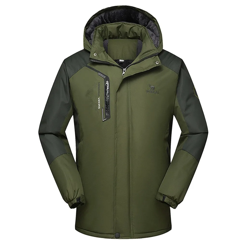 Army Green JAYCOSIN куртка модная мужская осенне-зимняя спортивная уличная ветровка Толстая Теплая Повседневная ветровка куртка в уличном стиле пальто#45 - Цвет: Army Green
