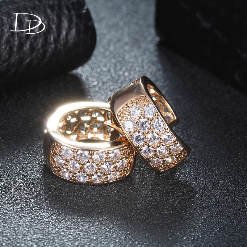 Очаровательные серьги для женщин золотого цвета австрийские кристаллы