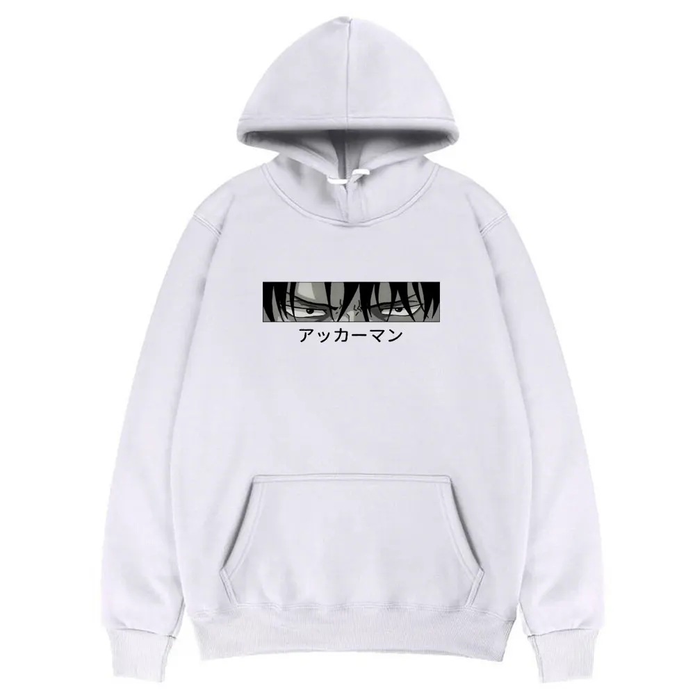 

Japan Cartoon Attack on Titan Hoody Dazzle Cool Design Levi Ackerman Eyes Hoodies Top Women Men Clothes Fashion Casual Hoodie