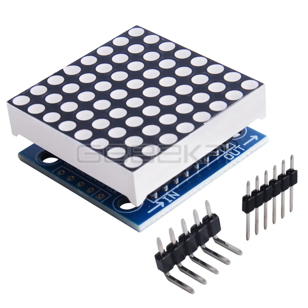 GeeekPi 3 шт. 8x8 MAX7219 точечный модуль светодиодной матрицы MCU светодиодный управления