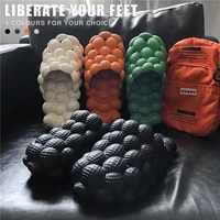 pebble slippers cool summer men and women youth fashion lychee design sandals couple ball soft slippers boys unisex street