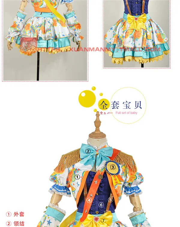 LoveLive! Awaken Yazawa Nico Hoshizora Рин аясе Эли Косака Хонока косплей костюм Хэллоуин Униформа рождественское праздничное платье