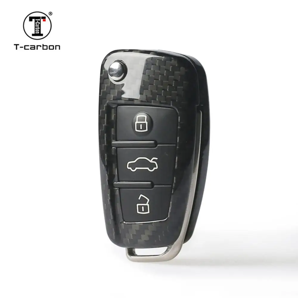 Чехол для автомобильного ключа из 100% натурального углеродного волокна T-carbon Audi A3