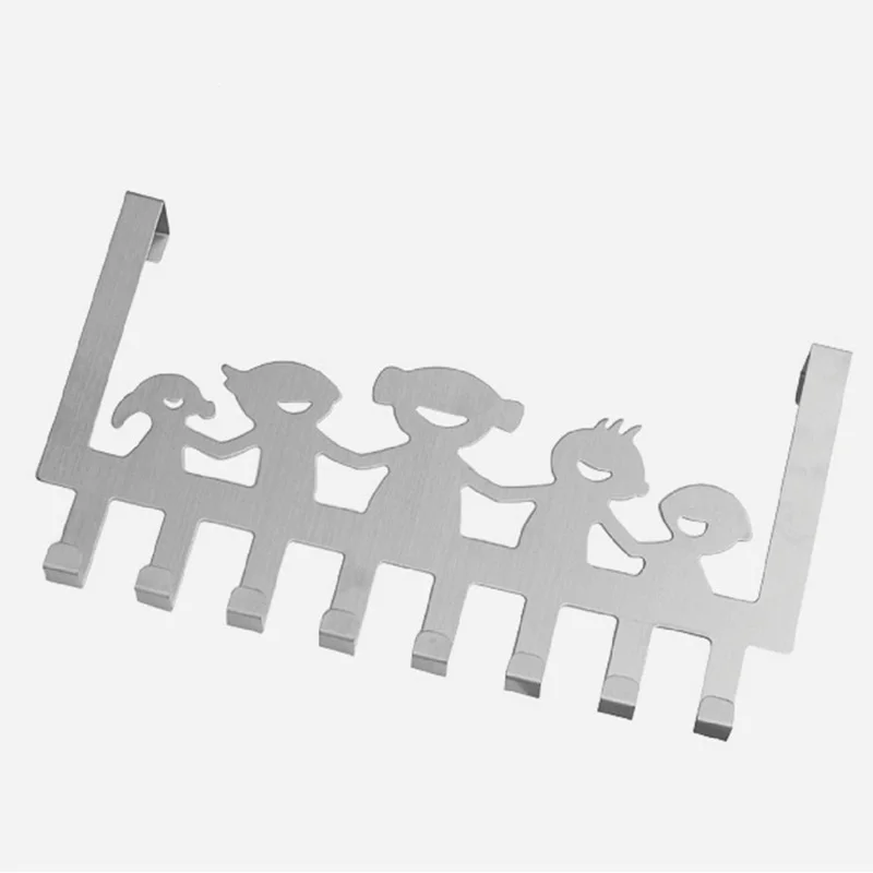

DoorHooks Over The Door 8 Hooks Home Bathroom Organizer Rack Clothes Coat Hat Towel Hanger Kitchen Accessories Stainless Holder