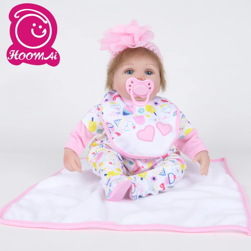 45 см хит продаж Bebe Reborn Baby Doll 18 дюймов милый мягкий силиконовый материал
