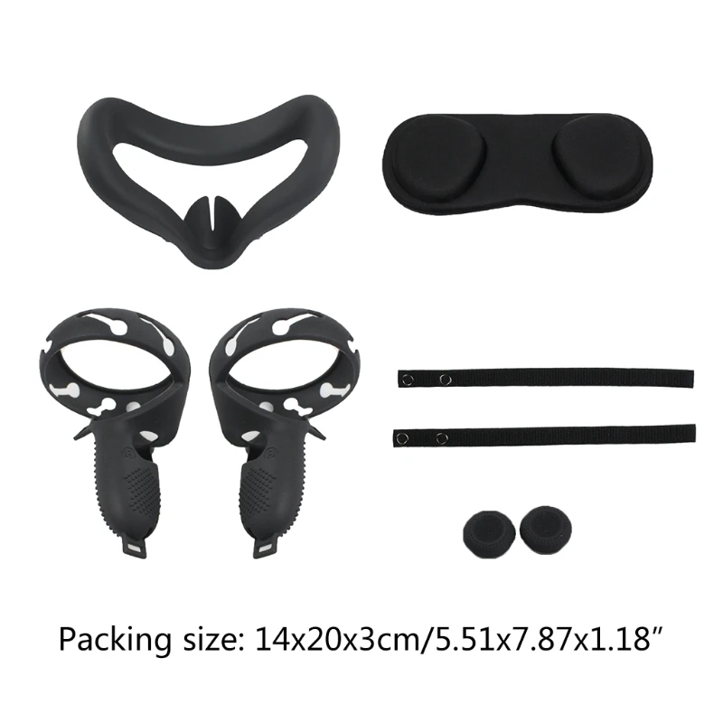 

VR Accessorie Set Protective Cover For Oculus Quest 2 VR Touch Controller With Knuckle Strap Handle Grip For Oculus Quest2 J0PB
