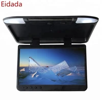 overhead ceiling big ips screen eidada 22 inch car video mp5 player flip down car roof mount tv monitor with usb audio output