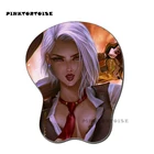 Силиконовый 3D коврик для мыши pinktorв стиле аниме из мультфильма ashe, эргономичный коврик для мыши, игровой коврик для мыши, игровой коврик