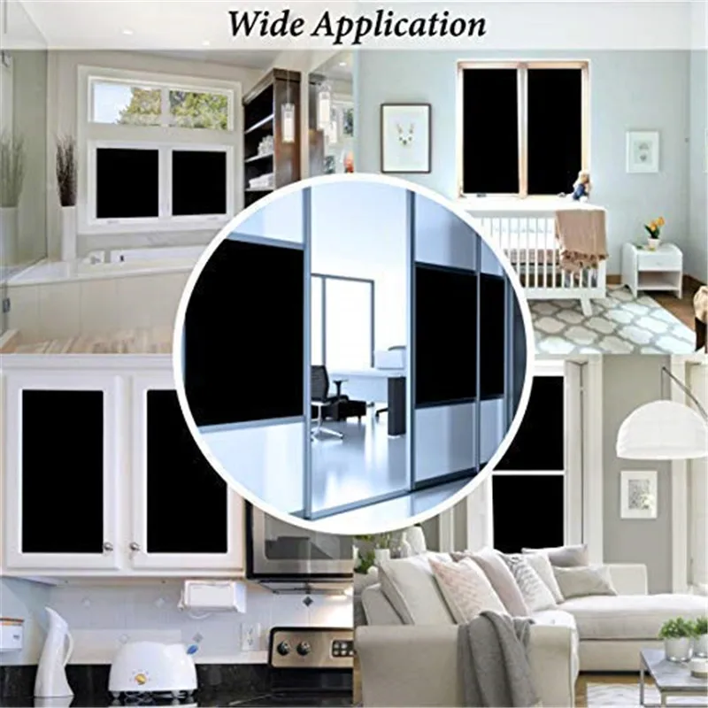 Статическое затемнение без клея полное пленка для окон уединение комнаты