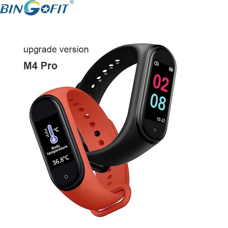 BingoFit M4 Pro смарт браслет с пульсометром фитнес трекер Водонепроницаемый Smartband