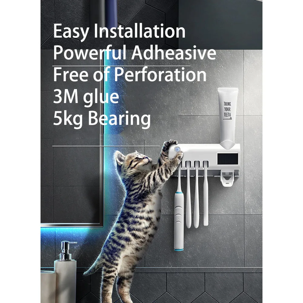 Держатель стерилизатора зубной щетки с солнечной УФ лампой Прямая поставка