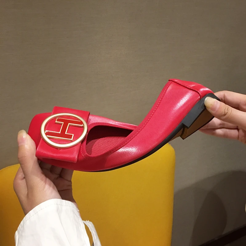 Специальное предложение Женские балетки из искусственной кожи на плоской