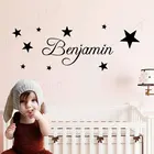 Персонализированные детские настенные Стикеры с изображением звезды из мультфильма, виниловый домашний декор для детской комнаты, детские наклейки для спальни, DIY фрески 4177