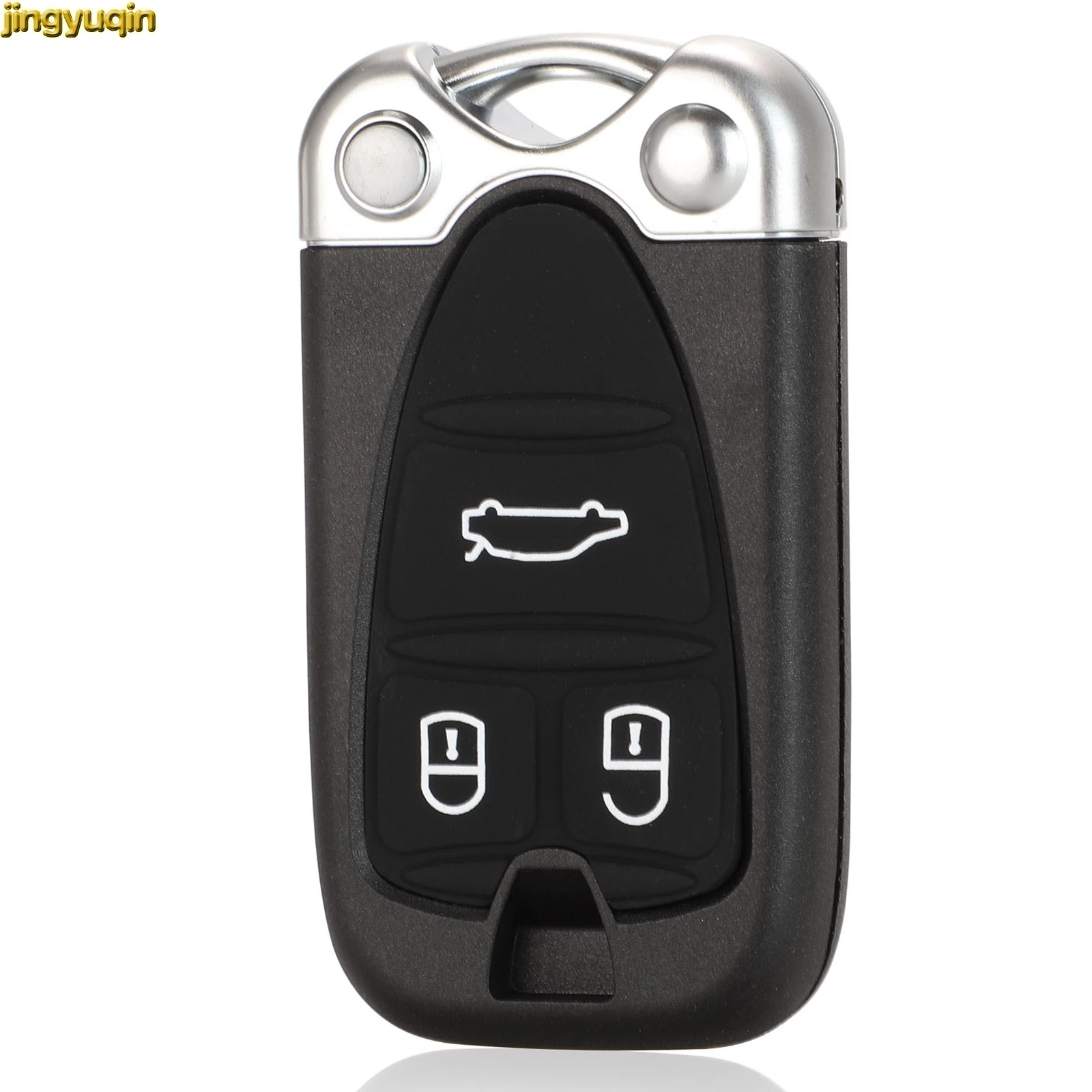 

Jingyuqin 5ps Flip Remote Smart Car Key Fob Shell For Alfa Romeo 159 156 Giulietta Brera Spider GT Key Card 3 Button Uncut Blade
