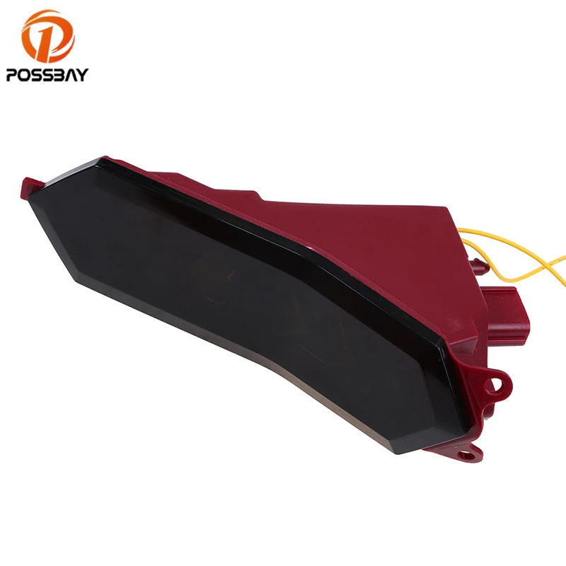 Задний фонарь POSSBAY для мотоцикла сигнальный Красный Янтарный светодиодный