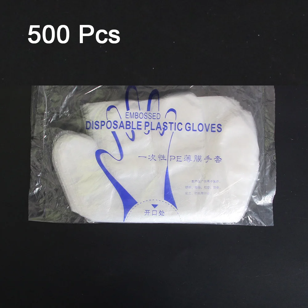 

500 Pcs Disposable Gloves Clear Plastic Plastic Disposable Food Gloves for Restaurant Kitchen BBQ Eco-friendly Food Gloves