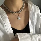 Ожерелье-чокер KMVEXO женское, винтажное, резное, кулон с портретом
