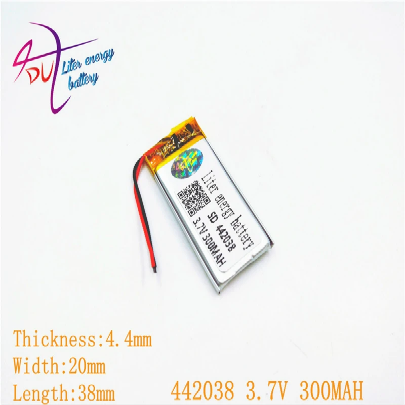 442038 3.7V 300mAh литий-полимерный аккумулятор LiPo для зарядки li-ion-элементов питания для Mp3 Mp4 Mp5 DIY PAD DVD E-book беспроводной гарнитуры.