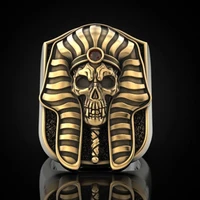 men ring creative exquisite egyptian pharaoh rings for men fashion gothic style hip hop party steampunk jewelry birthday present