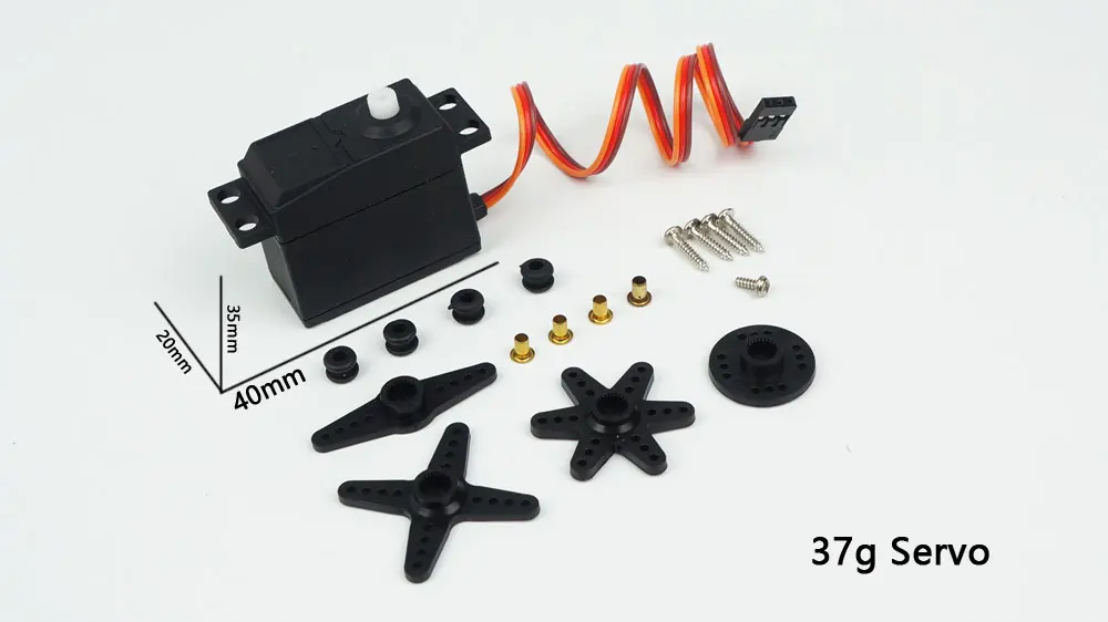 37g Высокая скорость высокий крутящий момент PZ/сервопривод Emax 1,7g 2,5g 5g 9g 17g 37g для RC/вертолета/автомобиля/лодки - Цвет: 37g