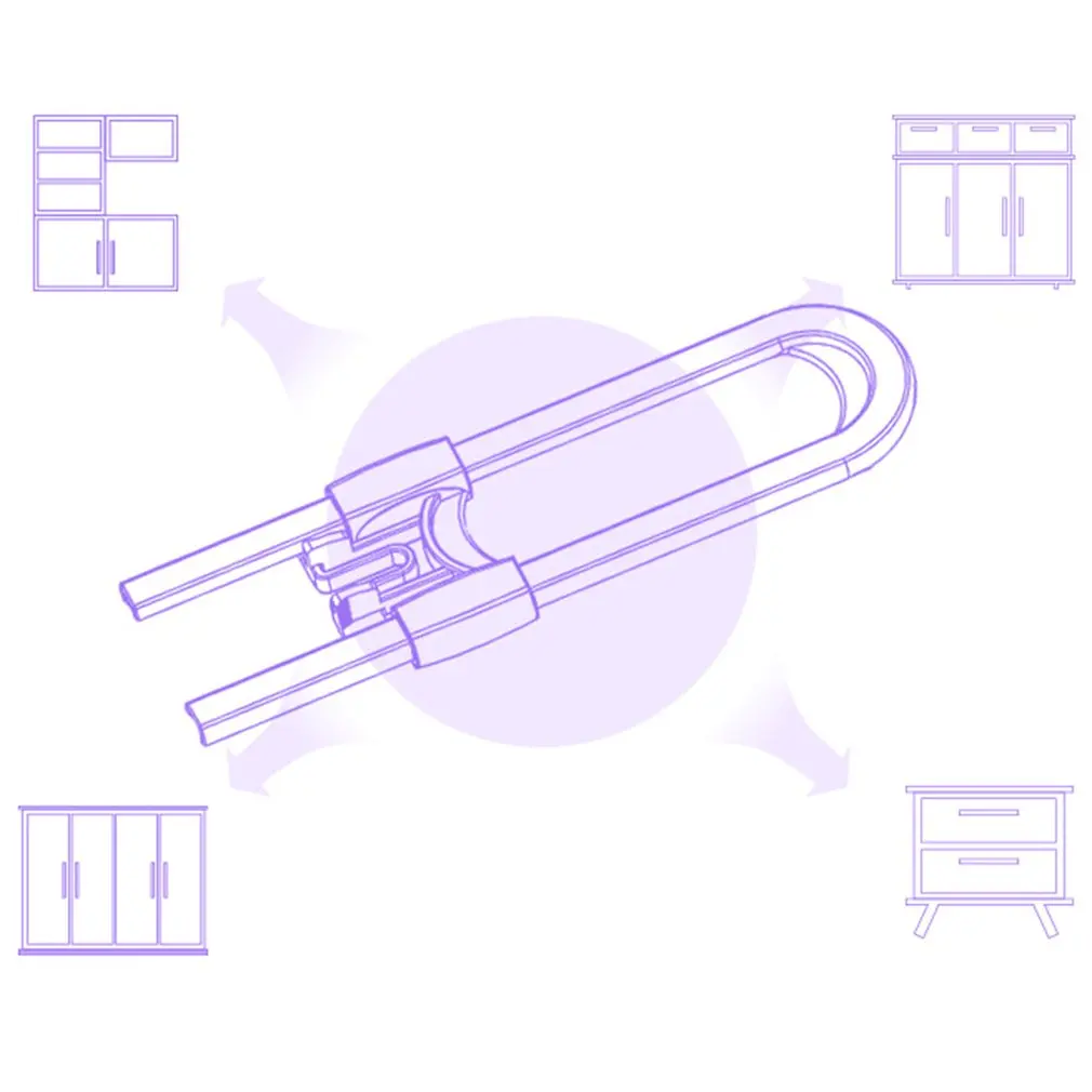 

Children Protection Lock U Shape Baby Safety Lock Prevent Child From Opening Drawer Cabinet Cupboard Door Children Safety Lock