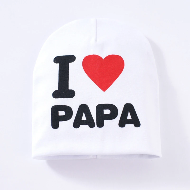 Детская шапка с надписью Love PAPA MAMA