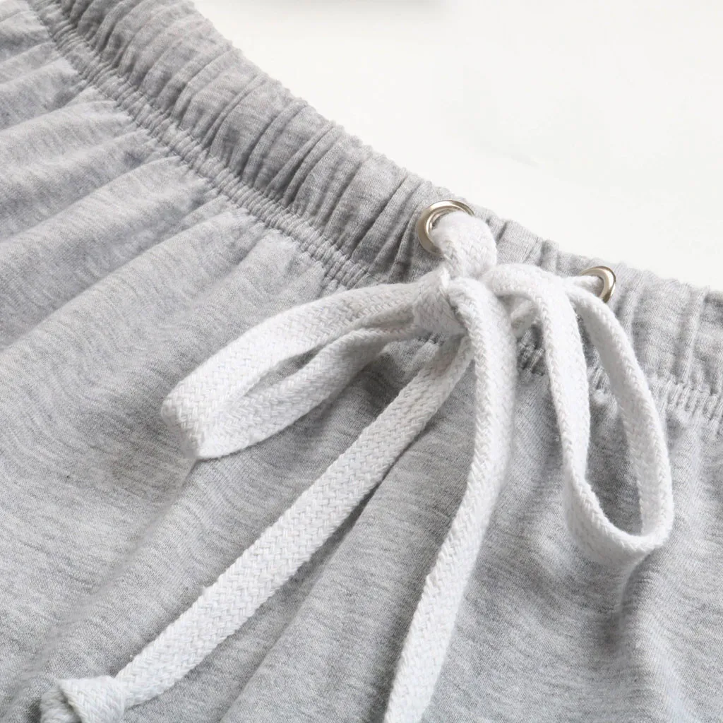 

Pockets Solid High waisted Casual Short Elastic Waist Home Shorts Trousers Summer Beach wild Shorts Shorts Women's Autumn